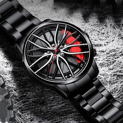 Luxury stainless Steel Wheel Watch